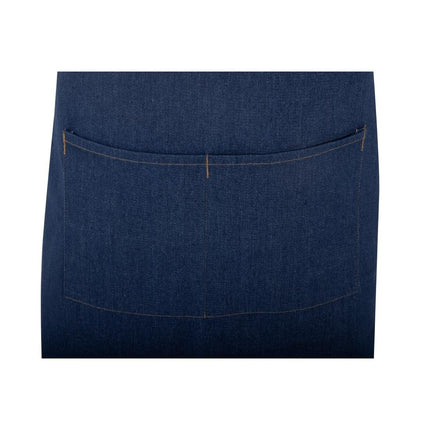 Southside Denim Blue Bistro Apron with Brown Straps 6
