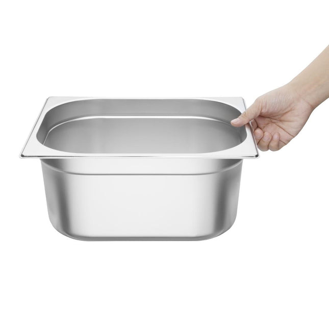 Stainless Steel GN 1/2 Gastronorm Pan 150mm Depth | Vogue 2