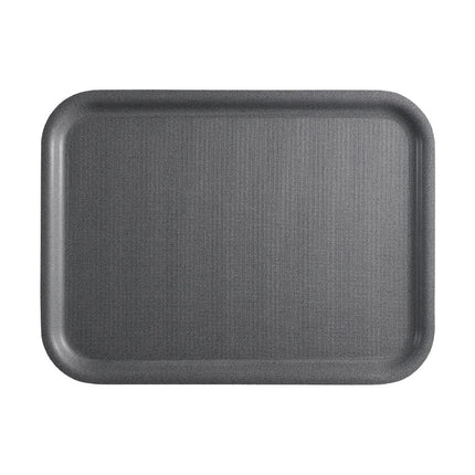 Serving Platter with Charcoal Non-Slip Surface | Cambro Mykonos | 340x460mm