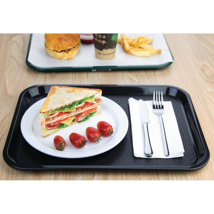 Polypropylene Serving Tray with Anti-Slip Texture | Olympia Kristallon | 305x415mm | Black 4