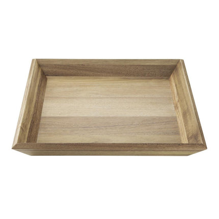 Rectangular Acacia Wood Tray 380x355x50mm | Olympia 2