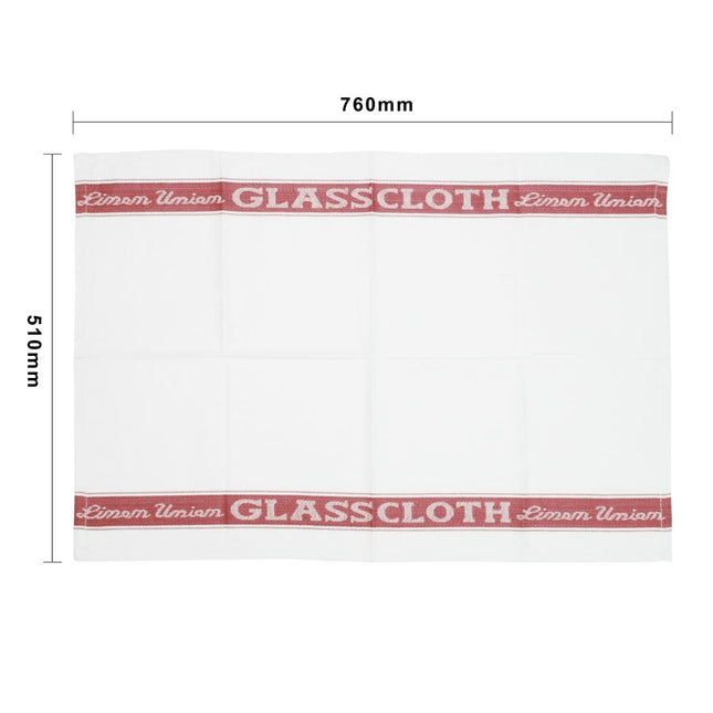 Half-Linen Glass Cloth | Vogue | 76 x 51 cm | Red 2