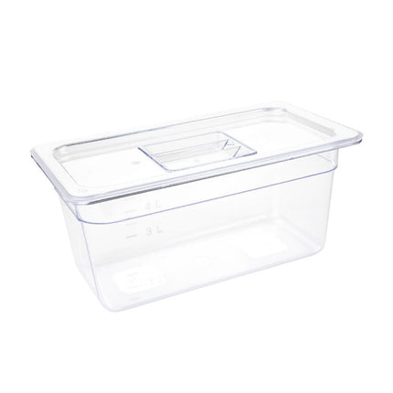 Polycarbonate 1/3 Gastronorm Container 150mm | Vogue | Transparent 2