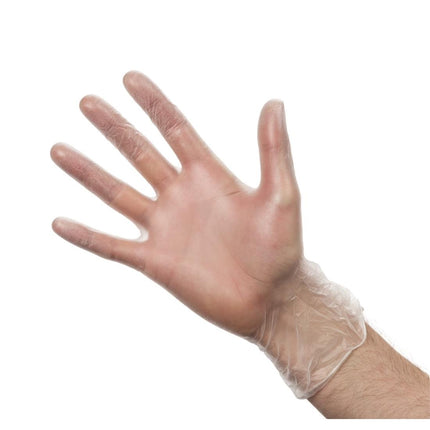 Transparent Powdered Vinyl Gloves XL (100 Pieces) | Hygiplas