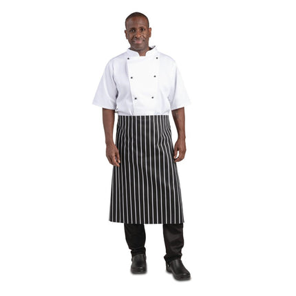 Striped Durable Apron | Whites Standard | Black and White 3