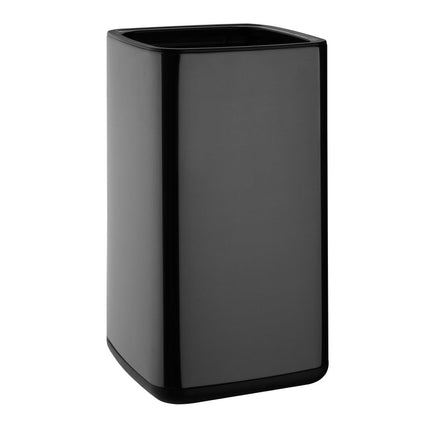 Square Waste Bin Titanium Black 7L | Bolero