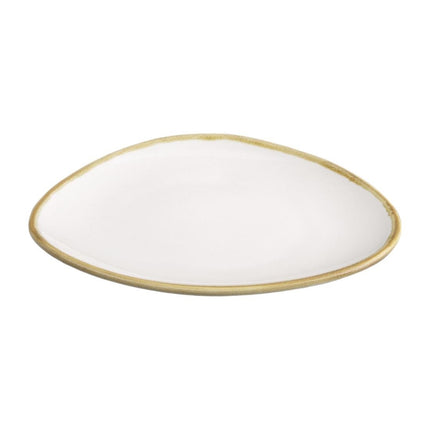 Kiln Chalk White Triangular Plates 165mm | Olympia 3