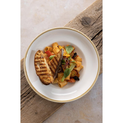 Kiln Chalk White Pasta Bowls 25cm | Olympia 9