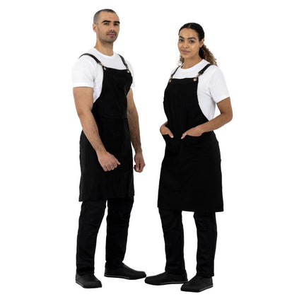 Linen Blend Apron Black | Southside 9