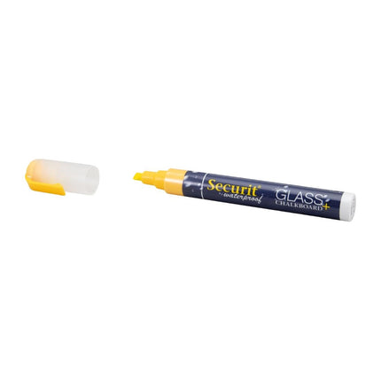 Waterproof Chalk Marker Yellow 2-6mm Tip | Securit 3