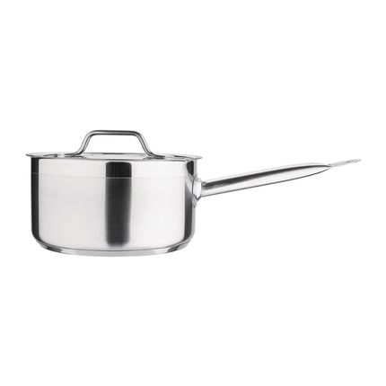 Stainless Steel Induction Saucepan 3L 20cm with Lid | Nisbets Essentials 5