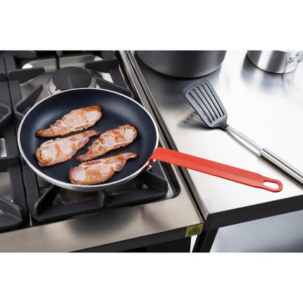 Aluminium Non-Stick Frying Pan with Red Handle 28cm | Hygiplas | Teflon Platinum Plus Coating 7