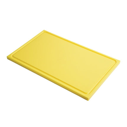 HDPE Cutting Board with Juice Groove Yellow | Gastro M GN1/1