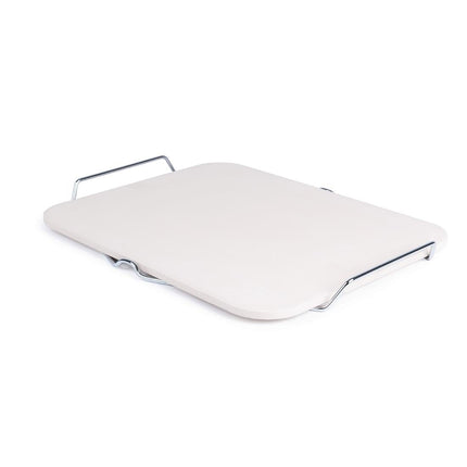 Rectangular Pizza Stone with Metal Holder