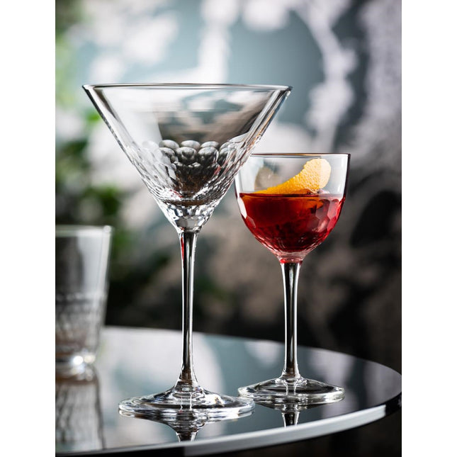 Martini Glasses 190ml Honeycomb Crystal Cut | Utopia Raffles (Set of 6) 2
