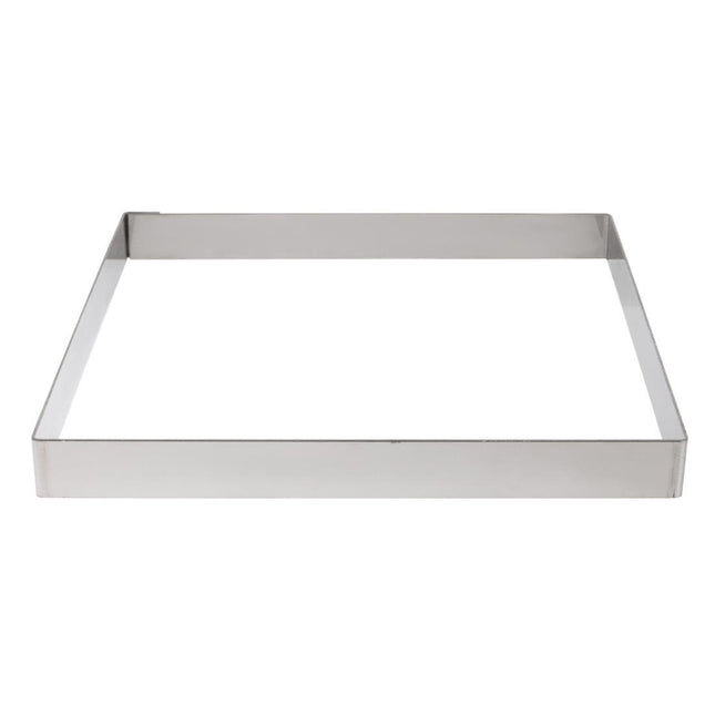 Square Cake Pan 20x2cm Stainless Steel | De Buyer