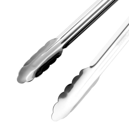 Stainless Steel Color-Coded Serving Tongs White | Hygiplas | 30cm 3
