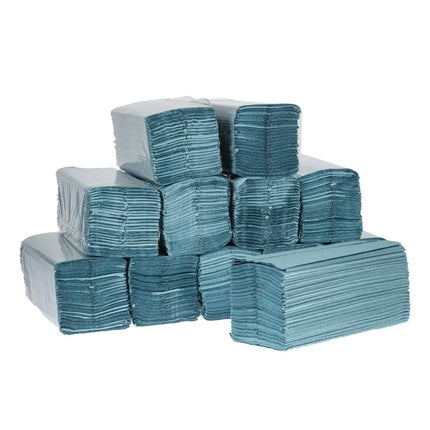 Blue C-Fold Paper Towels 1-Ply | Jantex | 2850 Sheets | 12 Packs 3