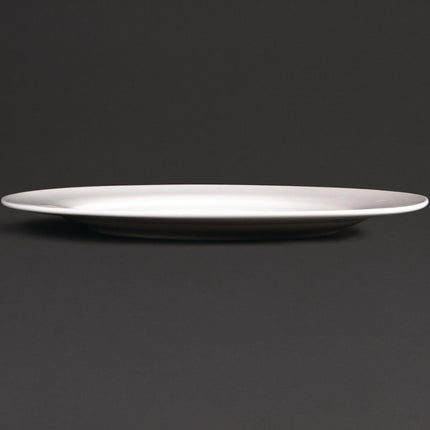Porcelain Plates with Wide Rim 27cm | Olympia Lumina 2