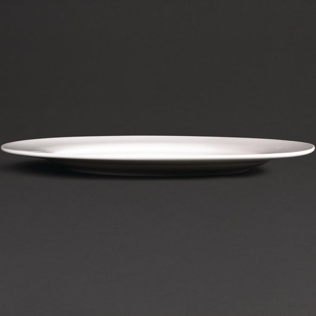 Porcelain Plates with Wide Rim 27cm | Olympia Lumina 2