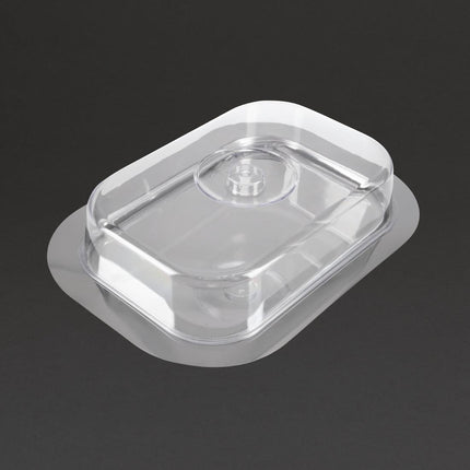 Rectangular High-Gloss Stainless Steel Serving Tray with Lid | APS