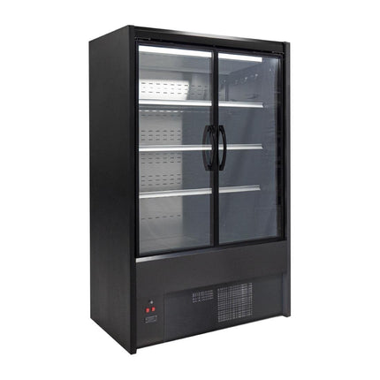 Zoin Cervinho Multideck Display with Hinged Doors Black 1200mm