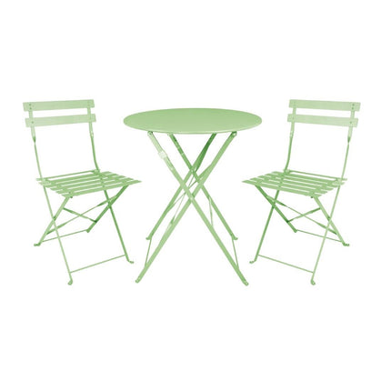 Round Steel Folding Table Light Green 595mm | Bolero 5