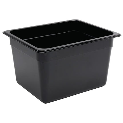 Polycarbonate Black Container GN 1/2 200mm | Vogue
