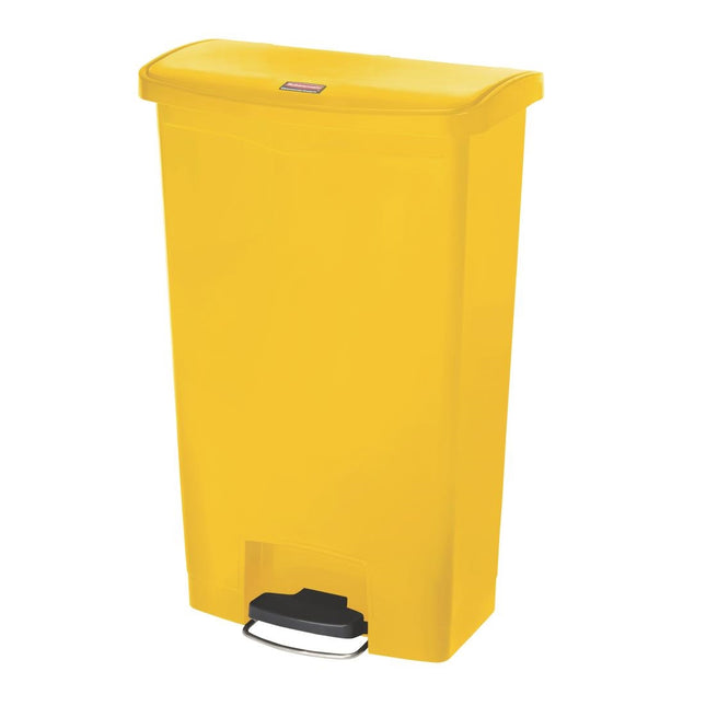 Slim Jim Front Step Pedal Bin 68L Yellow | Rubbermaid 2
