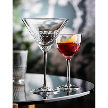 Martini Glasses 300ml Honeycomb Crystal Cut | Utopia Raffles (Set of 6) 2