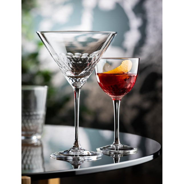 Martini Glasses 300ml Honeycomb Crystal Cut | Utopia Raffles (Set of 6) 2