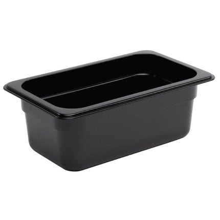 Polycarbonate Black Container GN 1/4 100mm | Vogue