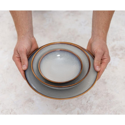 Grey Plain Coupe Bowls 205mm | Olympia Drift | Porcelain 6