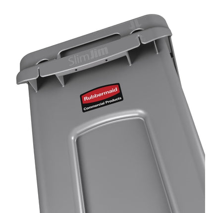 Slim Jim Waste Container with Ventilated Lid | Rubbermaid | 60L Capacity 5