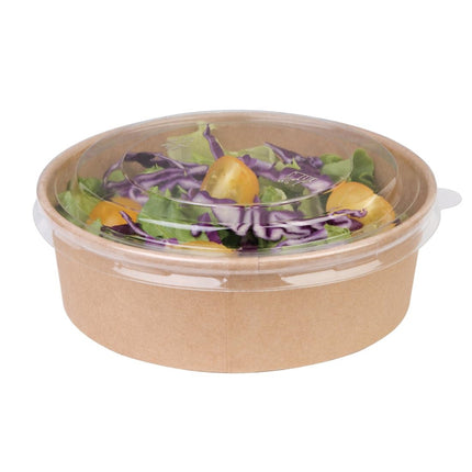 Compostable Round Kraft Salad Bowl 500ml | Fiesta 4