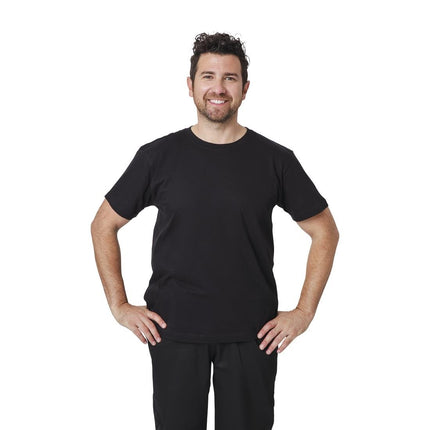 Unisex Black T-Shirt L | 100% Cotton with Double Rib Collar 3