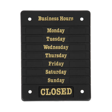Open Closed Door Sign with Opening Hours 9