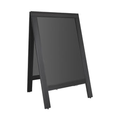 Double-Sided A-Frame Sidewalk Sign Board | Olympia | Black Wooden Frame | 700x1200 mm