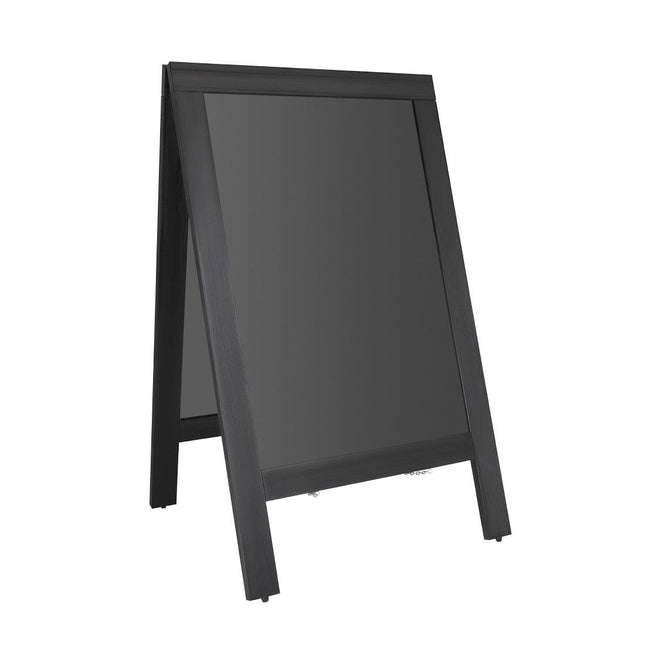 Double-Sided A-Frame Sidewalk Sign Board | Olympia | Black Wooden Frame | 700x1200 mm