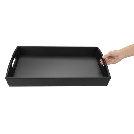 Large Black Bamboo Serving Tray 510x350x70mm | Olympia 4
