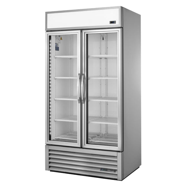 True Refrigeration Display Cooler with 2 Glass Doors 991L | Aluminium GDM-35HC-TSL01