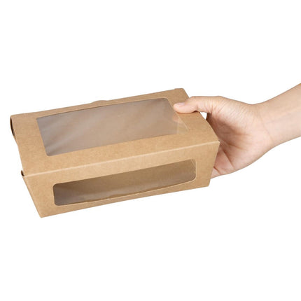 Recyclable Salad Box with PET Window 1200ml | Fiesta | 150 Pieces 3