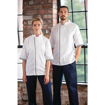 Unisex Short Sleeve Chef Jacket White | Southside | Size S 9