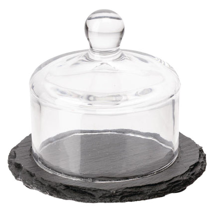 Slate Butter Dish with Glass Lid | APS