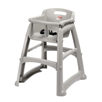 Sturdy Grey Children's High Chair with Microban® Protection | Rubbermaid 3