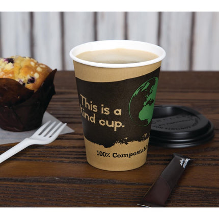 Compostable Single-Wall Coffee Cups 34cl Brown | Fiesta | 1000 Pieces 2