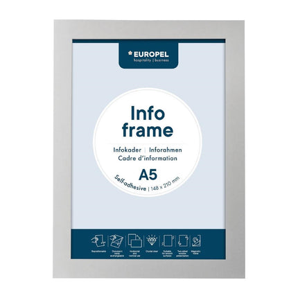 Self-Adhesive Info Frame Set 2 Pieces A5 Silver | Europel 7
