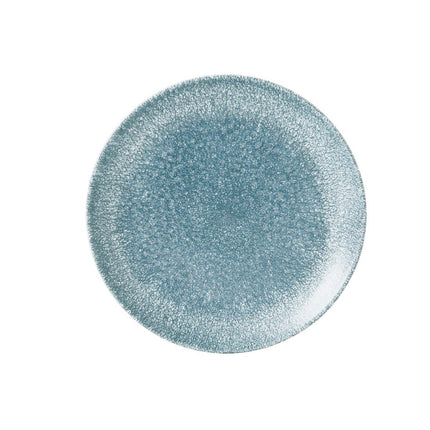 Porcelain Coupe Plate 22cm | Churchill Raku Topaz Blue Evolve | Pack of 12