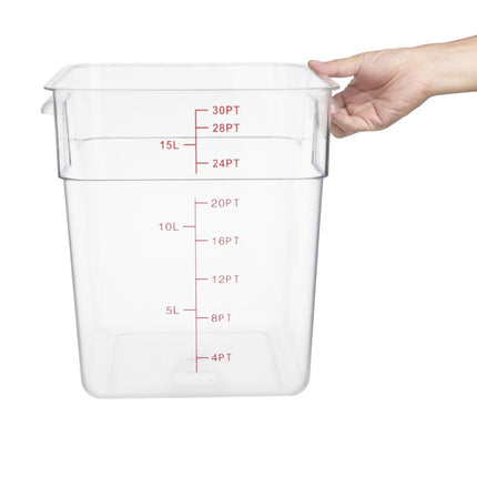 Polycarbonate Square Food Container 15L | Hygiplas 2