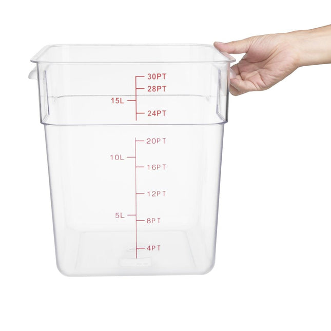Polycarbonate Square Food Container 15L | Hygiplas 2